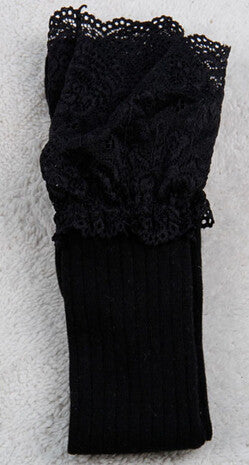 7 Colors Lace Stockings Women Knitting Lace Cotton Over Knee Thigh Stockings High Pantyhose Stay Up J4U66