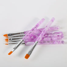 7 Pieces Fashion UV Gel Acrylic Painting Drawing Pen Nail Art Pen Brushes Polish Builder Tools Sets & Kits J4U66