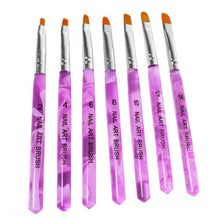 7 Pieces Fashion UV Gel Acrylic Painting Drawing Pen Nail Art Pen Brushes Polish Builder Tools Sets & Kits J4U66