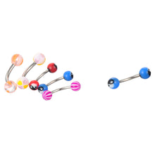 72Pcs Stainless Acrylic Ball Barbell Bar Eyebrow Nose Tounge Ring Body Piercing  J4U66