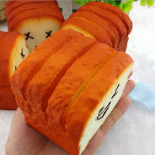 8 cm*8 cm*6.5 cm Bread Jumbo Toast Squishy Expression Card Cellphone Holder Hand Pillow Toy Bag Hanger J4U66