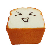 8 cm*8 cm*6.5 cm Bread Jumbo Toast Squishy Expression Card Cellphone Holder Hand Pillow Toy Bag Hanger J4U66