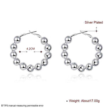mm bead hoop earings silver plated jewelry earrings for women silver plated earrings smte1 J4U66
