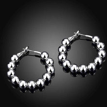 mm bead hoop earings silver plated jewelry earrings for women silver plated earrings smte1 J4U66