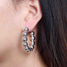 mm bead hoop earings silver plated jewelry earrings for women silver plated earrings smte1 J4U66