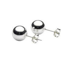 925 Sterling Silver Ball Stud Earring Jewelry 8 mm Bead Earrings For Women  J4U66