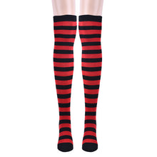 930 #1 Amazing Women Stocking Contrast Color 14 Stripped Thigh High Stockings J4U66