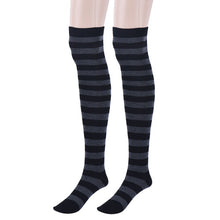 930 #1 Amazing Women Stocking Contrast Color 14 Stripped Thigh High Stockings J4U66