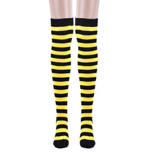 930 #1 Amazing Women Stocking Contrast Color 14 Stripped Thigh High Stockings J4U66