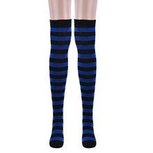 930 #1 Amazing Women Stocking Contrast Color 14 Stripped Thigh High Stockings J4U66