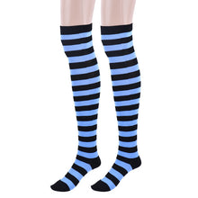 930 #1 Amazing Women Stocking Contrast Color 14 Stripped Thigh High Stockings J4U66