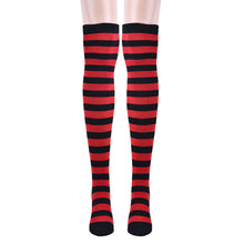 930 #1 Amazing Women Stocking Contrast Color 14 Stripped Thigh High Stockings J4U66