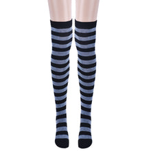 930 #1 Amazing Women Stocking Contrast Color 14 Stripped Thigh High Stockings J4U66