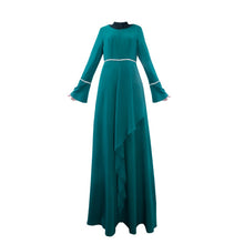 Abaya Jilbab Kaftan Lotus Leaf Maxi Dress Women Islamic Maxi Evening Party Dresses PY3 J4U66