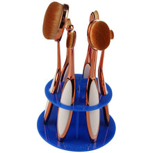 Acrylic Makeup Brush Holder Stand Drying Brush Cosmetic Shelf Rack Toothbrush 6 Hole Oval Makeup Brush OrganizerJFY66