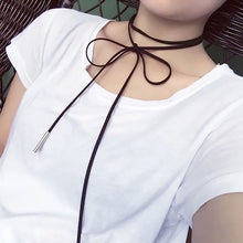 Adjustable Charm Bohemia Sexy Collier Femme 160cm Black Leather Choker Necklace JewelryJFY66