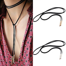 Adjustable Charm Bohemia Sexy Collier Femme 160cm Black Leather Choker Necklace JewelryJFY66