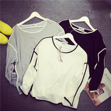 All-match Sweatshirt Geometry Loose And Long Sleeve Sweatshirt Women Hoody 3 Colors J4U66