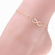 Alloy 8 Shape Foot Feet Ankle Chain Anklet Women Girl Charm Jewelry  J4U66