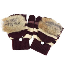 Amaizng Fashion Knitted Faux Fur Fingerless Gloves GirlWomen Ladies Hand Wrist Warmer Soft Warm Mitten  J4U66