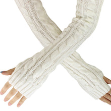 AmazingFashion Women Girl Fingless Knit Long Gloves J4U66