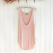 Amazing Fashion Woman Lady Sleeveless V-Neck Candy Color VLoose Tank Tops Style J4U66