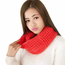 Amazing Fashion Women Warm Infinity 2 Circle Cable Knit Cowl Neck Long Scarf Shawl J4U66