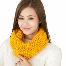 Amazing Fashion Women Warm Infinity 2 Circle Cable Knit Cowl Neck Long Scarf Shawl J4U66
