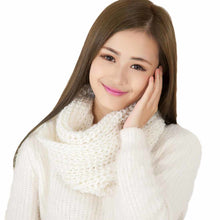 Amazing Fashion Women Warm Infinity 2 Circle Cable Knit Cowl Neck Long Scarf Shawl J4U66