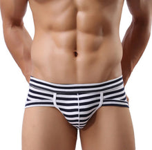 Amazmen's Sexy Cotton Stripe Underwear Shorts Men Underpants Soft Briefs J4U66