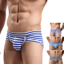 Amazmen's Sexy Cotton Stripe Underwear Shorts Men Underpants Soft Briefs J4U66