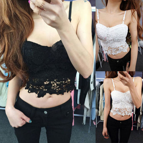 Amazing Lace Bustier Women's Bra Crop Camis Beach Tank Tops Bodycon Crop Top Party Corset Bra J4U66