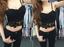 Amazing Lace Bustier Women's Bra Crop Camis Beach Tank Tops Bodycon Crop Top Party Corset Bra J4U66