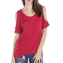 Amazing Sexy Loose Short Sleeve Shirt Women Casual T-shirt Style  J4U66