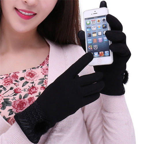 Amazing Solid 4 Styles Beautiful Candy Colors Fashion Womens Girls Screen Outdoor Sport Warm Gloves  J4U66