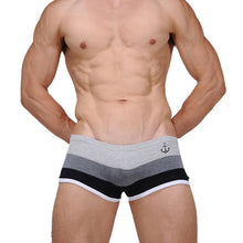 AmazingMen's Sexy UnderwearStriped Cotton Boxer Underpants M L XL J4U66