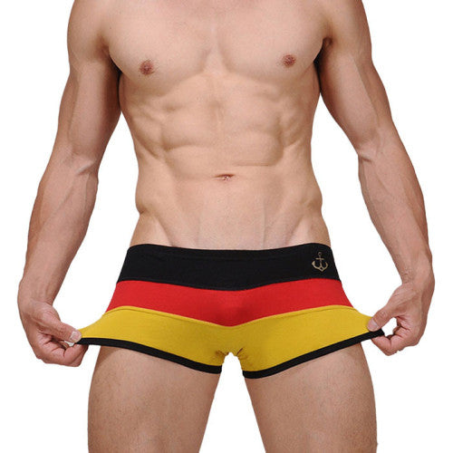 AmazingMen's Sexy UnderwearStriped Cotton Boxer Underpants M L XL J4U66