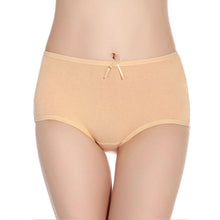 Amazing Women Underwear Panties Bow Mid Waist Cotton Briefs Ladies M L XL J4U66