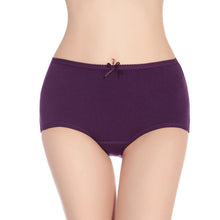 Amazing Women Underwear Panties Bow Mid Waist Cotton Briefs Ladies M L XL J4U66