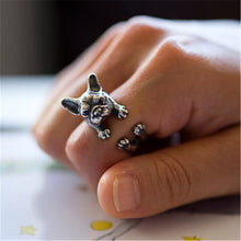 Animal French Bulldog Ring Men And Women Animal Wrap Ring French Bulldog Ring J4U66