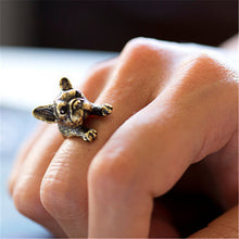 Animal French Bulldog Ring Men And Women Animal Wrap Ring French Bulldog Ring J4U66