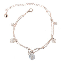 Ankle Bracelet on a leg bracelet anklets rose flower anklet ankle bracelets for womenWomen's feet jewelry J4U66