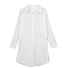 antumn women casual blouses front pocket side slit turn down collar shirt long sleeve women tops plus size blusas J4U66