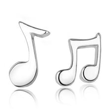 Artistic Gift Lovely Silver Plated Asymmetry Musical Note Shape Ear Stud Earrings J4U66