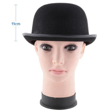 Black Hats for Men Women Woolen Warm Bucket Hat Retro Topper Solid Jazz Cap Panama Fedoras J4U66
