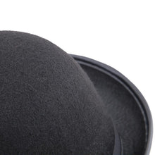 Black Hats for Men Women Woolen Warm Bucket Hat Retro Topper Solid Jazz Cap Panama Fedoras J4U66