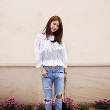 Jeans Loose Low Waist Washed Vintage Big Hole Ripped Long Denim Pencil Pants L4 J4U66