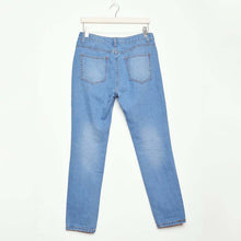 Jeans Loose Low Waist Washed Vintage Big Hole Ripped Long Denim Pencil Pants L4 J4U66