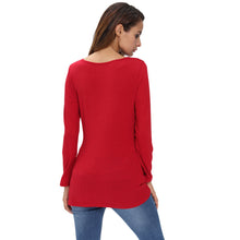 t-shirts women solid deep v neck tees asymmetrical hem long sleeve pull slim fit sexy tops camisas femininas J4U66