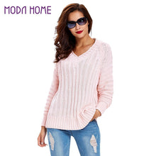 women cable knitted sweater solid ribbed v neck raglan sleeve casual black jumper pull femme hiver sweater mujer J4U66